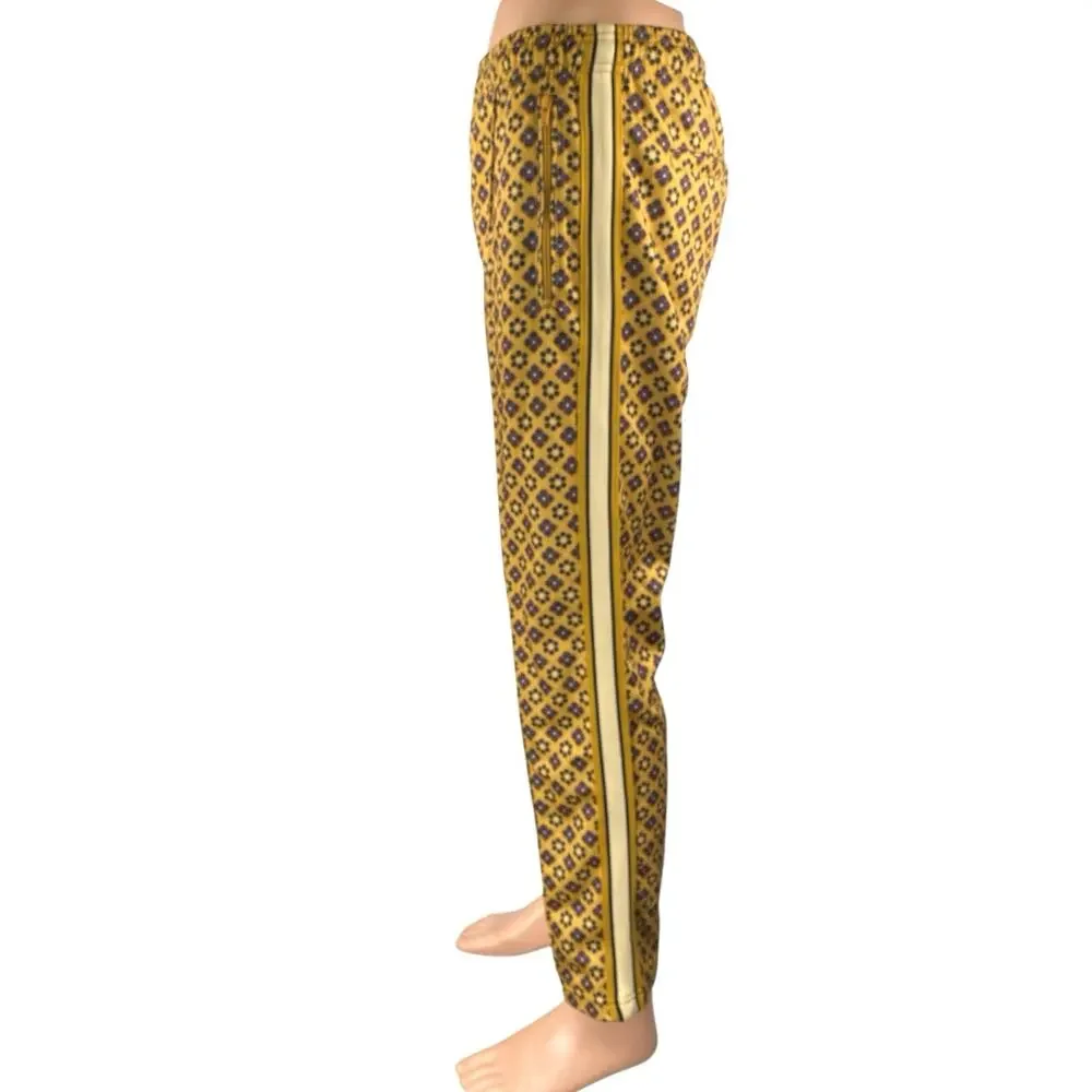 Urban Outfitters Oscar Tricot Mens Yellow Floral Straight Trousers Track Pants S